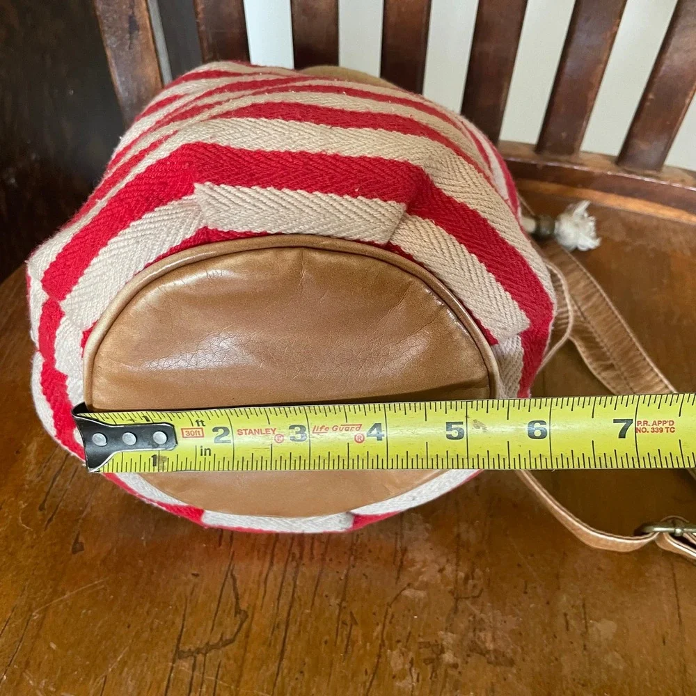 RETRO Arizona Jean‎ Co Slouchy Canvas Rope Drawstring Bucket Bag Crossbody 2010s